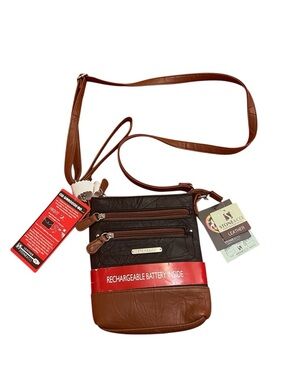 Stone & Co. Black and Brown Leather Crossbody Bag